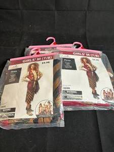lot 27 image: Girls Pirate Costume Size Medium 78 - 3-Pack
