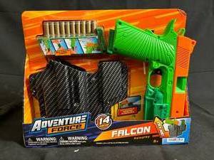 lot 51 image: Adventure Force Falcon Plastic Gun - 14 Pieces