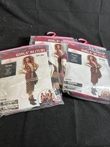 lot 88 image: Girls Pirate Costume Size Medium 78 - 3-Pack