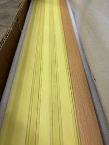lot 107 image: WPC Slat Wall Panel Oak 94x6in - 8-Pack