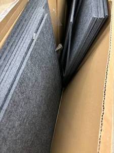 lot 116 image: Black Fabric Carpet Squares - 20-Pack