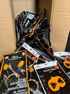 lot 160 image: Pumpin Glow Mask and Pumpkin Headbands - 33-Pack