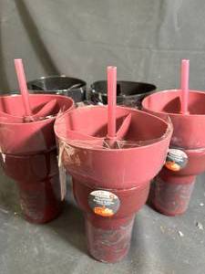 lot 163 image: Assorted Halloween Plastic Stadium Tumblers - 5-Pack