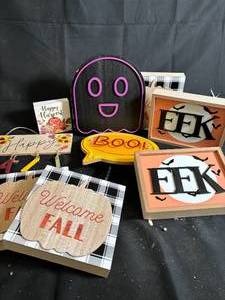 lot 176 image: HalloweenFall Sign Massive Variety Pack