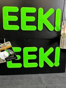 lot 174 image: LED EEK Halloween Sign - 3-Pack