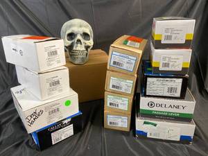 lot 244 image: Large Assorted Knob, Lock & Lever Bundle  Skull Head - See Pictures