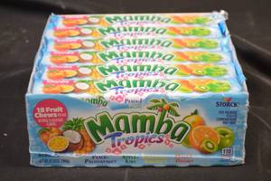 Pack of Mamba Tropical Fruit Chews 24 Bars, 18 Chews Per Bar