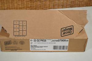 4ct Frozen Oscar Mayer Deli Fresh Oven Roasted Turkey Filets 220z Mega Pack - Use or Freeze by 112723
