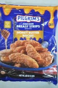 3lb Bag Pilgims Fritter Style Chicken Breast Strips Honey Butter Biscuit Flavor - Frozen
