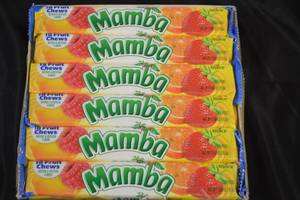 Pack of Mamba Fruit Chews 24 Bars, 18 Chews Per Bar