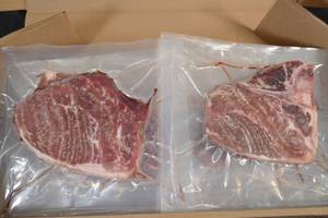 Case of 15 Two Rivers Variable Weight Beef T-Bone Steaks Net Weight 7.7lb - Pack Date 51123