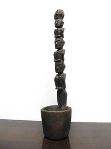 lot 63 image: Carved Vintage African Ceremonial Ladle 