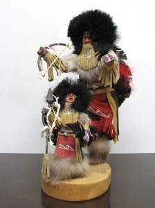 lot 35 image: Excellent Quality Signed Native American Figure - Father & Son Traditional Dancer