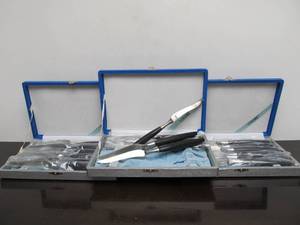 lot 41 image: 3 Unused Mid Century VIKING Cutlery Steak Knife Sets