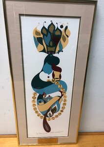 lot 85 image: Framed Signed Numbered Lithograph by Jewish Mordechai Rosenstein - A Woman of Valor