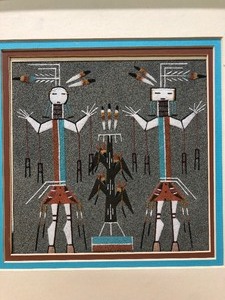 lot 99 image: Signed Original Native American Sand Painting