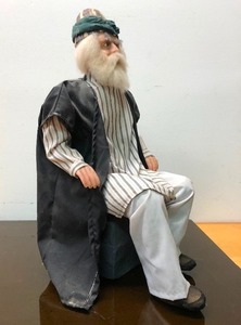 lot 123 image: LARGE Vintage Handmade FigureDoll of Seated Gentleman
