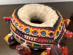 lot 133 image: 2 Large & Ornately Handmade Indian Indhoni Potholders
