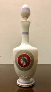 lot 136 image: Antique Grecian Decorated Glass Decanter - Made in France