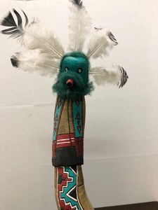 lot 153 image: TALL Carved Signed Navajo Yei Figure Kachina by Jim Marvin