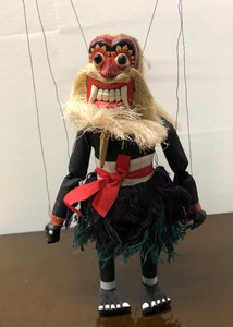 lot 159 image: Vintage Sri Lankan Marionette Puppet Figure #1