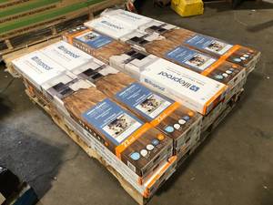lot 8 image: 22 Boxes of  Lifeproof Sundance Canyon Hickory 22 MIL x 7.1 in. W x 48 in. L Click Lock Waterproof Luxury Vinyl Plank Flooring (19.1 sqftcase)   Customer Returns See Pictures