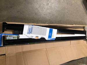 lot 26 image: Weather Star 72 in. x 80 in. Brisa Black Standard Double Retractable Screen Door Kit    Customer Returns See Pictures