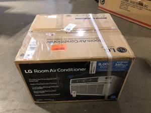 lot 42 image: LG 8,000 BTU 115V Window Air Conditioner LW8017ERSM Cools 342 Sq. Ft. with ENERGY STAR & Wi-Fi Enabled in White   Customer Returns See Pictures