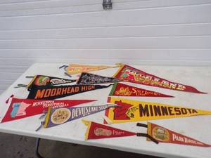 lot 18 image: Nice Collection of Vintage Tourism Felt Pennants
