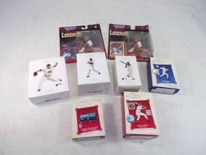 lot 36 image: Unopened Starting Lineup Muhammud Ali & Sugar Ray Leonard  Unopened Hallmark Baseball Ornaments