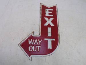 lot 57 image: Vintage Exit No Way Out Sign