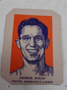 lot 63 image: Rare George Mikan Wheaties Basketball Card 1952 Minneapolis Lakers