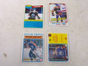 lot 66 image: 4 Vintage Early 80s Wayne Gretzky Hockey Cards