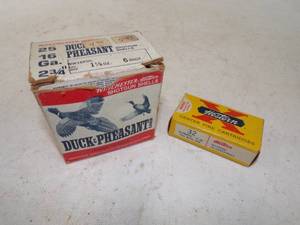 lot 75 image: 16 Guage Shot Gun Shells and 32 Automatic Ammunition