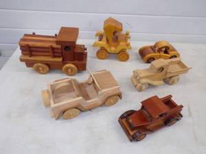 lot 88 image: Fantastic Collection of Handmade Wood Vehicles