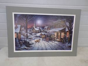 lot 103 image: Mounted Signed & Numbered Gene Stocks Artist Proof Print Walnut Grove