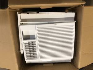 lot 50 image: LG 7,600 BTU 115 -Volts Window Air Conditioner Cools 330 Sq. Ft. with Heater and Wi-Fi Enabled in White  Customer Returns See Pictures