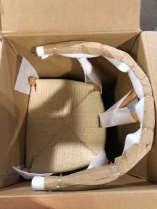lot 24 image: Poly and Bark Weave Counter Stool in Natural Customer Returns See Pictures