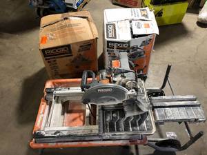 lot 46 image: Lot of Assorted Ridgid Power Tool Items Various Models and Conditions Customer Returns See Pictures