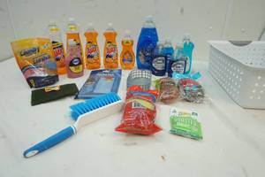 lot 46 image: Variety of Dish Soap, Scrubbers,