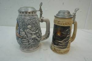 lot 110 image: Harley and Terry Redlin steins