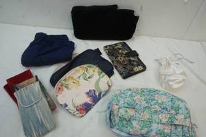 lot 115 image: Ladies eyeglass cases, Victoria Secret velveteen makeup case