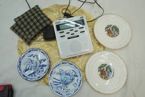 lot 132 image: Weather radio and collector plates