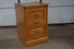 lot 297 image: wood file cabinet