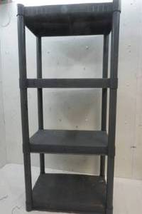 lot 361 image: 4 Tier Plastic Gray Shelf