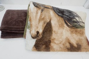 lot 607 image: Two fleece blankets