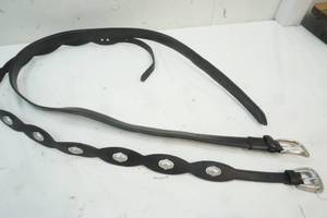 lot 657 image: Mens black belts, fancy (50)