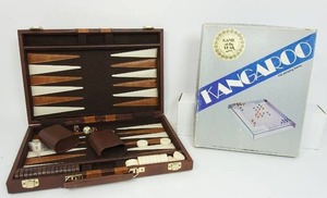 lot 30 image: Collection of Vintage Games Including Briefcase Backgammon and Kangaroo...