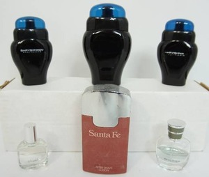 lot 58 image: Vintage Collectible Perfume Cologne Baryshnikov for Men by Mikhail Baryshnikov Eau de Toilette, Tsumura Santa Fe Aftershave Lotion Aladdin, Realities For Men Liz Claiborne 3.4 oz Spray, Navigator by Dana Eau De Cologne 0.5 fl. oz. Splash for Men...