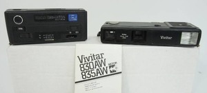 lot 65 image: Vintage Collectible Cameras Including 800 AW Vivitar 110 Film 835AW MOTOR Camera with Manual, Kodak Apparel Tele-EKTRA 2 110 Film 22mm- 44mm Dual Lens Camera...